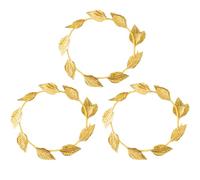 TianChgWei 3Pcs Elegant Roman Leaf Crown Standout Crowd Roman Leaf Headdress Lightweight Beautiful Gold Leaf Crown Headpieces for Party Decoration