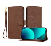 TIANCI Case for Brain Natural AI Phone, Pure Color PU leather Wallet Case, [Horizontal Watching Frame] [Durable Framework] Flip Cover for Brain Natural AI Phone Brown