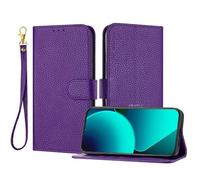 TIANCI Case for Brain Natural AI Phone, Pure Color PU leather Wallet Case, [Horizontal Watching Frame] [Durable Framework] Flip Cover for Brain Natural AI Phone Purple