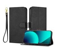 TIANCI Case for Vivo iQOO 15, Pure Color PU leather Wallet Case, [Horizontal Watching Frame] [Durable Framework] Flip Cover for Vivo iQOO 15 Black