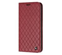 TIANCI Case for Vivo iQOO 15R, [Grid Embossed PU Leather] + [Fine Circular Ornament] Wallet Phone Case, Flip Cover for Vivo iQOO 15R Red