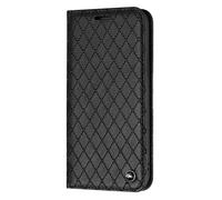 TIANCI Case for Xiaomi Poco M7 4G 171, [Grid Embossed PU Leather] + [Fine Circular Ornament] Wallet Phone Case, Flip Cover for Xiaomi Poco M7 4G 171 Black
