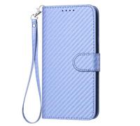 TIANCI for Motorola Moto X70 Air Case, Phone Case for Motorola Moto X70 Air Carbon Fiber Pattern PU Leather Cover Purple