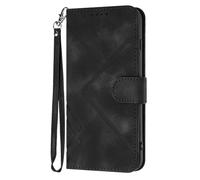 TIANCI for TCL K70 5G Case, Wallet Case for TCL K70 5G Line Pattern PU Leather Cover Black