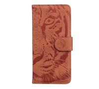 TIANCI for Xiaomi Redmi A7 Pro 4G Case Flip, Domineering Tiger Embossing PU Leather Wallet Case, Shockproof Protective Cover with Stand Function for Xiaomi Redmi A7 Pro 4G Brown