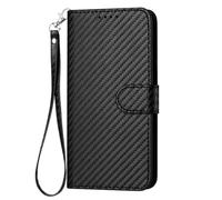 TIANCI for ZTE Voyage 30 Case, Phone Case for ZTE Voyage 30 Carbon Fiber Pattern PU Leather Cover Black