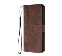 TIANCI Phone Case for Xiaomi 17, Vintage High-Grade PU Leather Flip Wallet Case, [Wrist Rope], Heart-Shaped Embossed Cover for Xiaomi 17