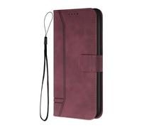 TIANCI Phone Case for Xiaomi 17, Vintage High-Grade PU Leather Flip Wallet Case, [Wrist Rope], Heart-Shaped Embossed Cover for Xiaomi 17