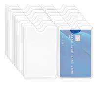 TIANCONGYUN 18 Packs Clear Credit Card Sleeves, Sturdy Plastic Card Holder Protector, Waterproof Hard ID Card Holder for Bank Cards, Driver‘s License, Insurance Card, Social Security Card
