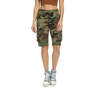 Tianerhay Bermuda Cargo Shorts for Women,Camo Military Cotton Casual Work Loose Fit Twill Multi Pockets Outdoor Summer Wear Camo 29 Tag 18- UK 20