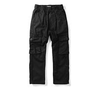 Tianerhay Boys Cargo Trousers Combat Pants for Kids Elasticated Waist Multi-Pocket Outdoor Trousers Black 120-UK 5 Years