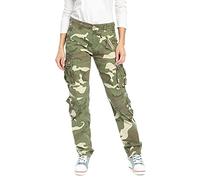 Tianerhay Women's Combat Cargo Trousers,Cotton Casual Camo Army Military Tactical Work Pants with Pockets Camo 34 Tag 18-UK 20