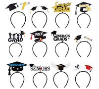 Tianeri Headband Graduation Hat, Adjustable Graduation Hat Headband | Hair Accessory for Celebrate School Senior Class Grad College Preschool