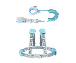Tianeri Kids Harness with Leash | Child Leashes - Adjustable Anti-Lost Reflective Harness Wrist Link with Lock for Girls Boys Travel Walking Safety Control Outdoor