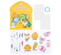 Tianeri Reusable Stickers Books for,Sensory Learning Quiet Activities Matching Game | Educational Learning Toys - for New Year Birthday Christmas Holiday Festive