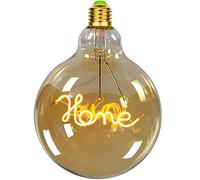 Tianfan Vintage Led Bulbs Big Globe G125 4W 220/240V Alphabets Specialty Decorative Light Bulb Super Yellow Warm (Home)