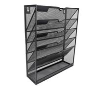 TianfuSpanda 6 Tier Wall File Organizer, Paper Folder Holder Wall Mounted, Office Hanging Magazines Holder Wall File Organizer for Office Home