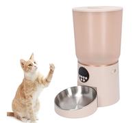 TianfuSpanda Auto Cat Feeder Smart Timing, Automatic Dog Feeder Large 5L, Pet Food Dispenser Dual Power Support Programmable Feeding Tool for Home Use with Cats and Dogs (Button)