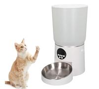 TianfuSpanda Auto Cat Feeder Smart Timing, Automatic Dog Feeder Large 5L, Pet Food Dispenser Dual Power Support Programmable Feeding Tool for Home Use with Cats and Dogs (Button)