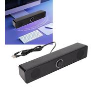 TianfuSpanda Computer Soundbar Slim Design USB Powered Wired Speaker | Save desk space using desktop speaker under monitor during movies music games via USB and 3.5mm plug and play