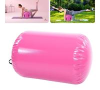 TianfuSpanda Gymnastics Air Roller 0.7x0.9m PVC Inflatable Tumbling Roller with Manual Pump for Training (Pink)