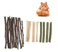 TianfuSpanda Natural Organic Apples Sticks, Hamster Chew Stick Hams Rabbit Bunny Gerbil Guinea Pig Squirrel Chinchilla Small Animal Chew Sticks (Apple Branch Grass Stick Sweet Bamboo Mix 100g)
