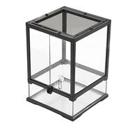 TianfuSpanda Reptile Glass Terrarium Tank, Reptile Enclosure with Top Ventilation & Easy Open Door, Suitable for Turtles, Snakes, Lizards, Frogs