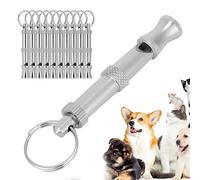 TianfuSpanda Silbato para perros con frecuencia ajustable, silbato para perros para dejar de ladrar con ondas de sonido, 10 piezas de artículos de entrenamiento de acero inoxidable para