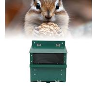 TianfuSpanda Squirrel Feeder Metal Construction, Squirrel Nesting Box Assembled Design, Transparent Acrylic Picnic Table Feeding Station for Outdoor Garden Use