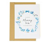 tiangqiwoole Baby Shower Card-Funny & Sweet Pregnancy Card for New Parents or Expecting Mom-Cute Baby Girl-Congrats for Pregnancy Announcement or Shower Gift (Blue-style)