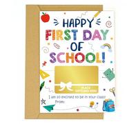 tiangqiwoole First Day of School Gift Card Holder-Back to School Teacher Gift Idea-Cute Teacher Appreciation Card Holder for Women-Happy First Day Present Envelope for Classroom Welcome (Type-B)