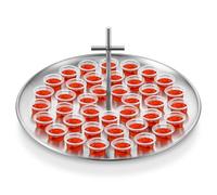 Tiangrid 1 Pack Communion Tray for Churches 11.8 Inch Holy Silver Communion Ware and 39 Holes Stainless Steel Holy Plates Tray for Churches Supplies Gift, not Include Cup