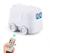 Tianhaixing Night Light Kids with Cute Car Design Children's Room LED Bedside Lamp with Changeable RGB Colors Rechargeable Night Light Compatible with Touch Control & Remote Control - Fire Truck