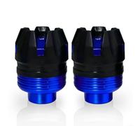 TIANHENGMart Alloy Frame Sliders for Motorcycle Front Wheel Crash Resistance Kit Extended Footrest Setup Blue(Blue)