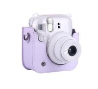 TIANHENGMart for instax for mini 12 11 Camera Bag - PU Protective Case with Adjustable Strap - Lightweight Carry Cover for Daily Use Blue(Purple)