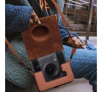 TIANHENGMart Retro Camera Protective Case, Leather Camera Bag Case with Shoulder Strap for INSTAX Wide for EVO, Camera Protective Cover(Black)