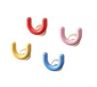 TIANHENGMart Suction Cup Shoe Rack Wall Mount, No Drilling Bathroom Organizer for Slippers and Towels, U-Shaped Plastic Storage Hooks, Space Saving Vertical Hanger, 4 Pack(A)