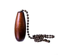 TIANHENGMart Vintage Wooden Toilet Pull Cord Handle, Wooden Pull Chain Cord Handle for Light Switch, Light Switch Accessory Fits Most Bathroom and Lavatory Lighting Fixtures (Brown)