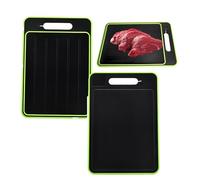 Tianher Defrosting Board, 4 in 1 Miracle Melt Defrosting Board Defrosting Tray Double Sided Chopping Board for Fast Thawing of Frozen Food & Meat, 31 * 21cm, Black