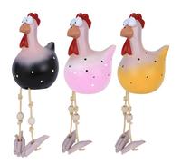Tianher Resin Chicken Sculpture, 3 Pcs Funny Chicken Ornaments Statues Garden Accessories Chickens Decoration Christmas Suitable For Courtyard, Garden, Living Room Indoor