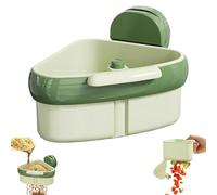 Tianher Sink Strainer, Sieve For Sink With Push Button For Suction Cup Removable Plastic Draining Basket Multifunctional Drain Strainer For Washing Organising In The Kitchen (Green)