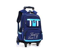 TIANHEY Heavy Duty Universal Wheeled Travel Bag Waterproof 6 Wheels Climbing Stair Cart School Bag Primary School Backpack Large Capacity Safe