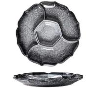 TIANHEY Japanese Style Farmhouse Divided Dinner Plate, 10In/12In Ceramic Construction, Traditional Style, Round Sectional Plate