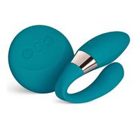 Tiani Duo Black Couples Vibrator with Remote Control by LELO, Color Blue