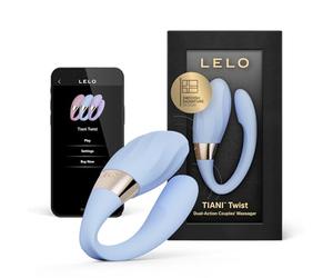 TIANI Twist Dual Action Couples Vibrator with Bluetooth App Controlled Vibrator for Woman, SmoothRise Technology and 10 Pleasure Settings Sex Toy with App, Gspot Toys, Sea Foam