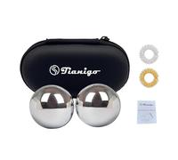 Tianigo Stainless Steel Baoding Balls, 1.57 Inches Chinese Health Balls, Hand Massage Balls No Chime, Meditation Balls for Hand Exercise, Hands Therapy, Stress Relief