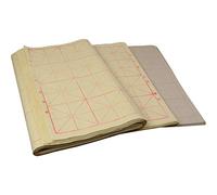 Tianjintang Chinese Calligraphy Japanese Kanji Writing Bamboo Paper Deckle Edge Paper 毛边纸 28 Grids for Beginners 70 Sheets