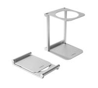 TianKai Universal Coffee Stand, Portable & Foldable Espresso Machine Stand, Aluminum Alloy Drip Holder for Pour Over Coffee and Espresso Maker, Silver
