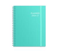 Tiankool Planner 2026-2027 - Jan 2026-Jun 2027 Weekly Monthly Planner with 18 Monthly Tabs, Elastic Closure, Inner Pocket, Round Corner,5.8" x 8.25"- Turquoise
