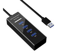 Tianle USB Hub, 4-Port USB 3.0 Ultra Slim Data Hub Portable USB Splitter Compatible with MacBook Air, iMac, Surface Pro, Laptop, USB Flash Drives, Mobile HDD